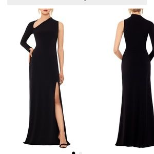 WORN ONCE One-Shoulder Black Gown size 6